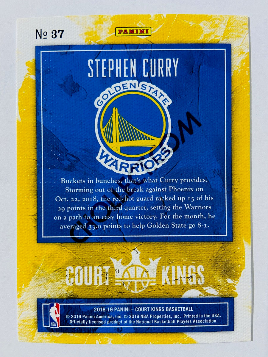 Stephen Curry – Golden State Warriors 2018-19 Panini Court Kings Jade Parallel #37
