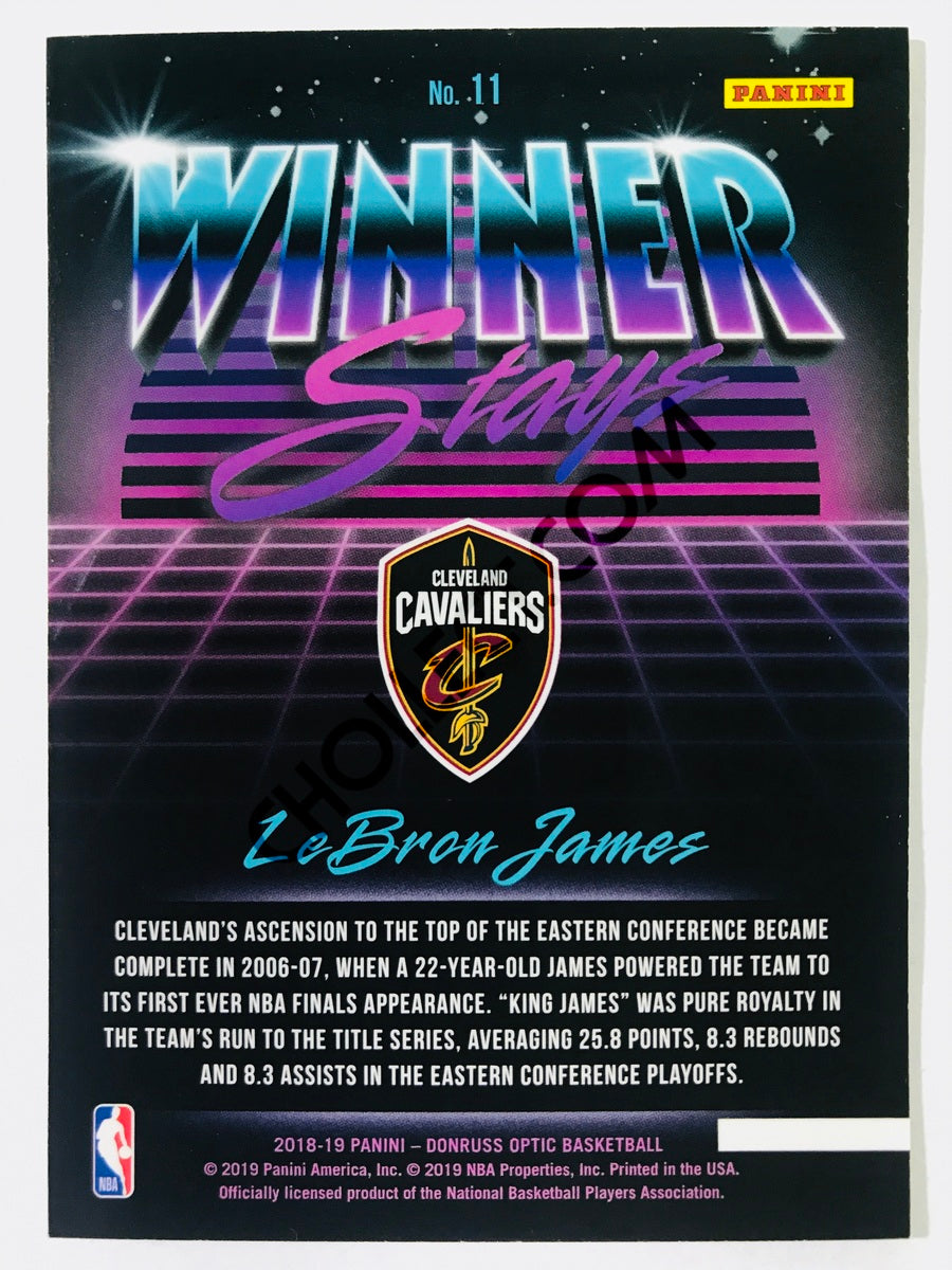 LeBron James - Cleveland Cavaliers 2018-19 Donruss Optic Winner Stays #11