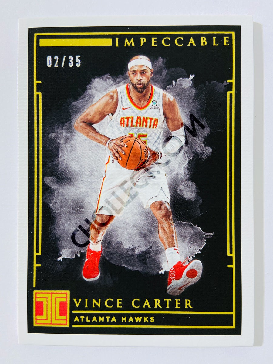 Vince Carter – Atlanta Hawks 2018-19 Panini Impeccable #77 02/35