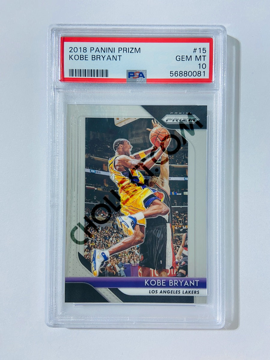 Kobe Bryant – Los Angeles Lakers 2018-19 Panini Prizm #15 [PSA 10] SN:  56880081