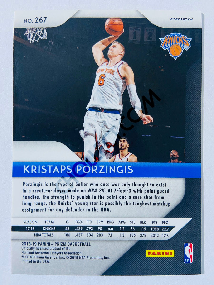 Kristaps Porzingis - New York Knicks 2018-19 Panini Prizm Red/White/Blue Parallel #267