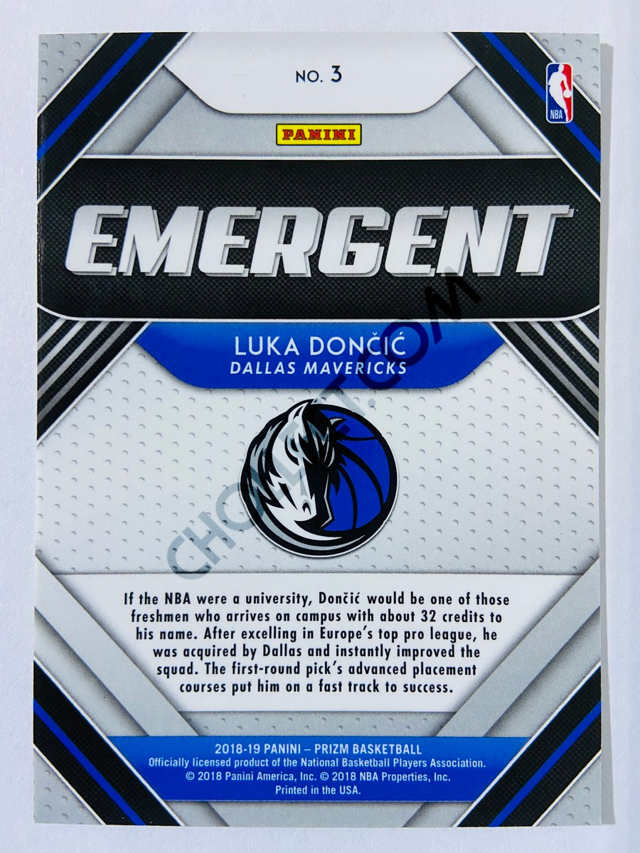 Luka Doncic - Dallas Mavericks 2018-19 Panini Prizm Emergent Rookie #3