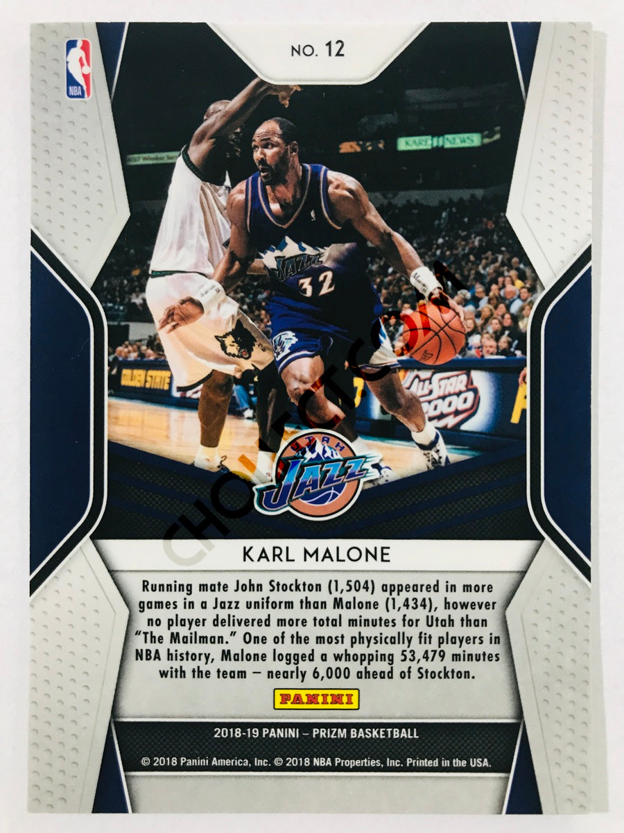 Karl Malone - Utah Jazz 2018-19 Panini Prizm Dominance Insert #12