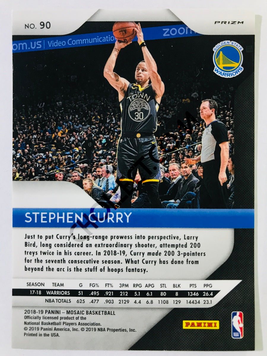Stephen Curry - Golden State Warriors 2018-19 Prizm Mosaic #90