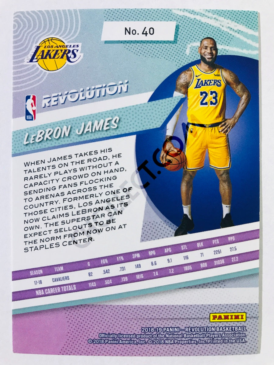 LeBron James - Los Angeles Lakers 2018-19 Panini Revolution #40
