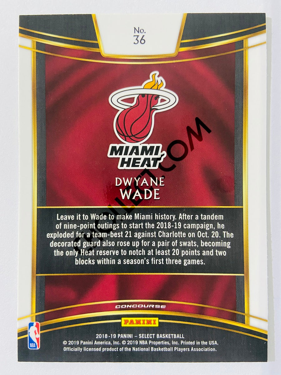 Dwyane Wade - Miami Heat 2017-18 Panini Select Concourse Level #36