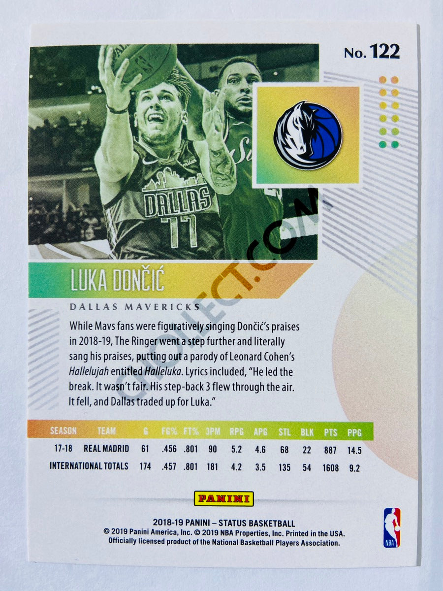 Luka Doncic - Dallas Mavericks 2018-19 Panini Status RC Rookie #122