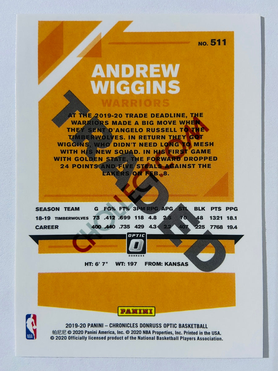 Andrew Wiggins - Golden State Warriors 2019-20 Panini Chronicles Donruss Optic #511