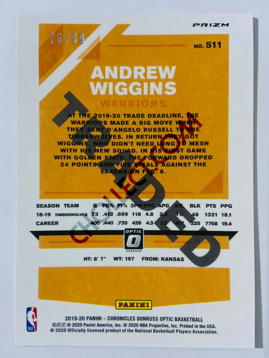 Andrew Wiggins - Golden State Warriors 2019-20 Panini Chronicles Donruss Optic #511 Blue Parallel /99