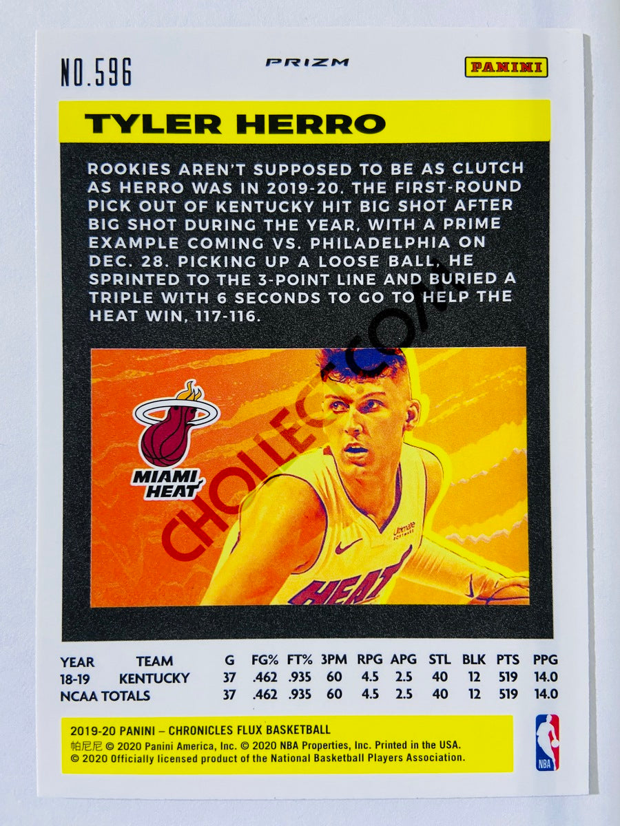 Tyler Herro - Miami Heat 2019-20 Panini Chronicles Flux Silver Parallel RC Rookie #596