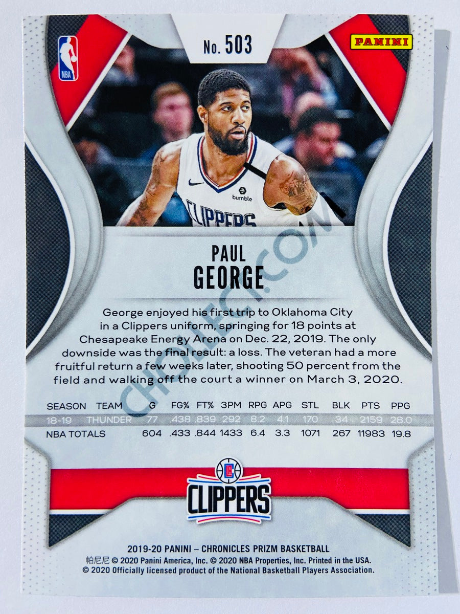 Paul George - Los Angeles Clippers 2019-20 Panini Chronicles Prizm #503