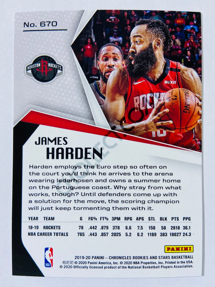 James Harden - Houston Rockets 2019-20 Panini Chronicles Rookies & Stars #670
