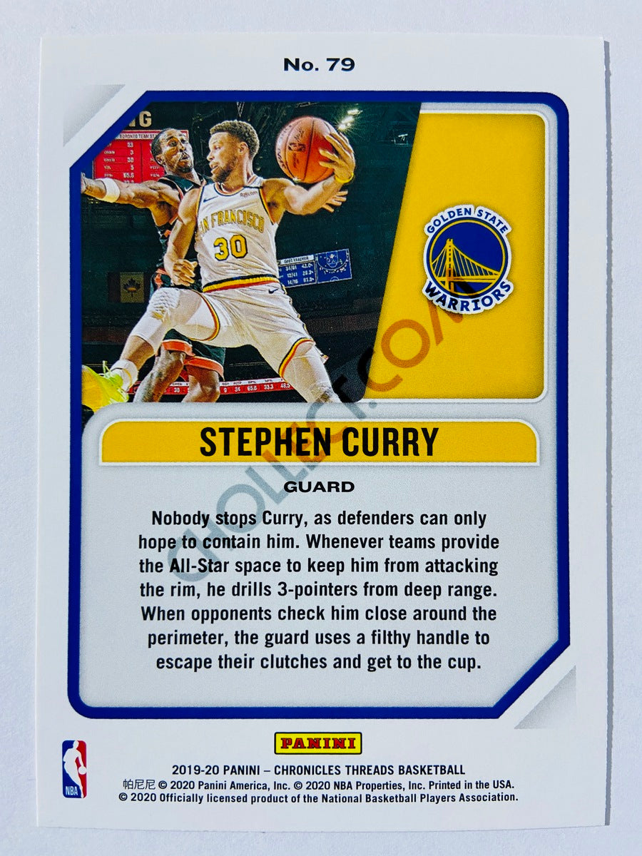 Stephen Curry - Golden State Warriors 2019-20 Panini Chronicles Threads #76