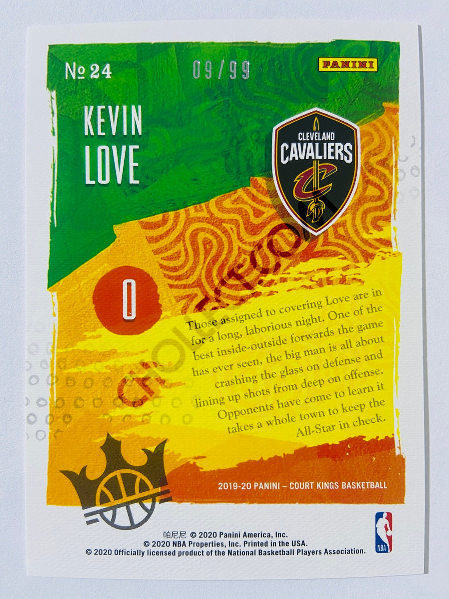 Kevin Love - Cleveland Cavaliers 2019-20 Panini Court Kings Modern Strokes Amethyst Parallel #24 | 09/99