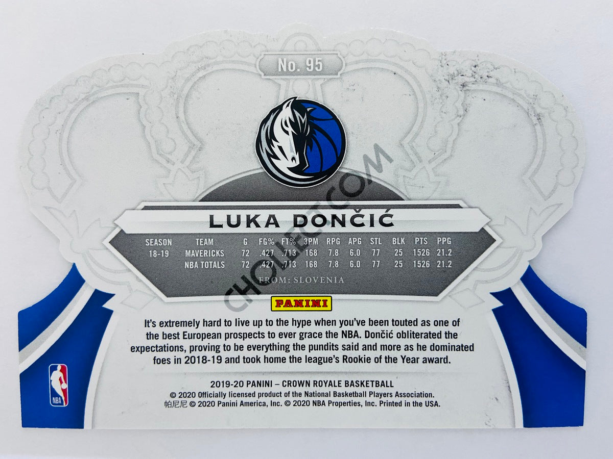 Luka Doncic - Dallas Mavericks 2019-20 Panini Crown Royale #95
