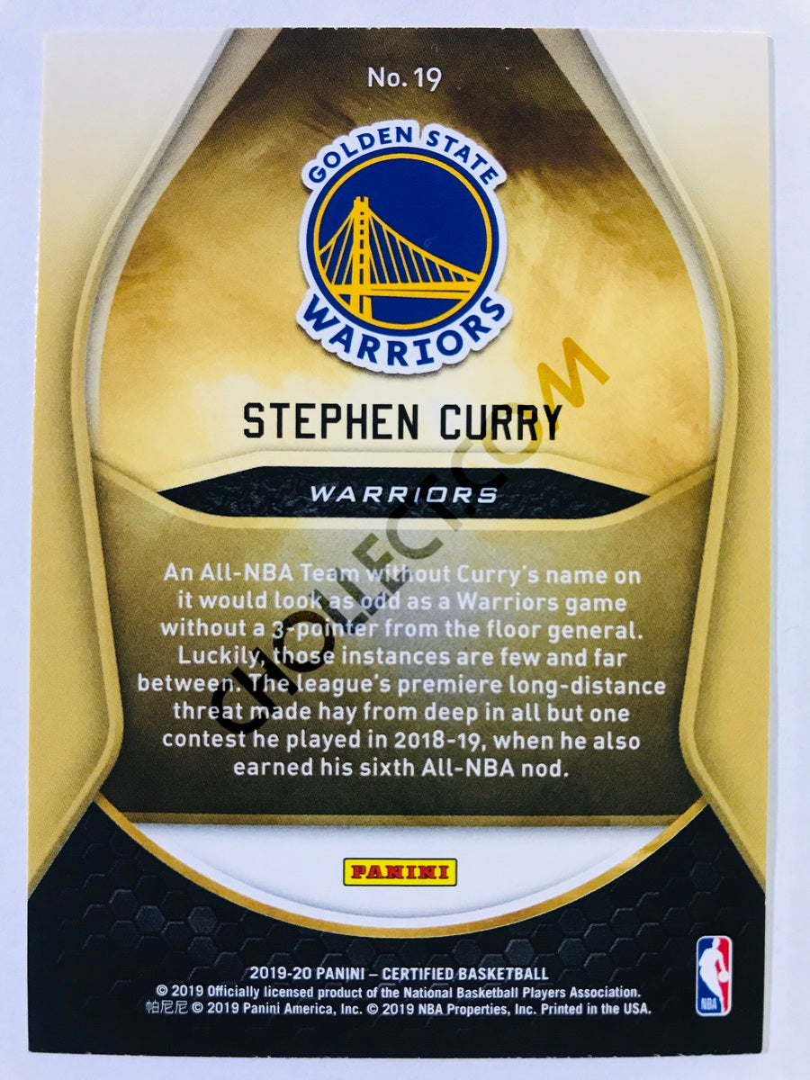 Stephen Curry - Golden State Warriors 2019-20 Panini Certified Gold Team Insert #19