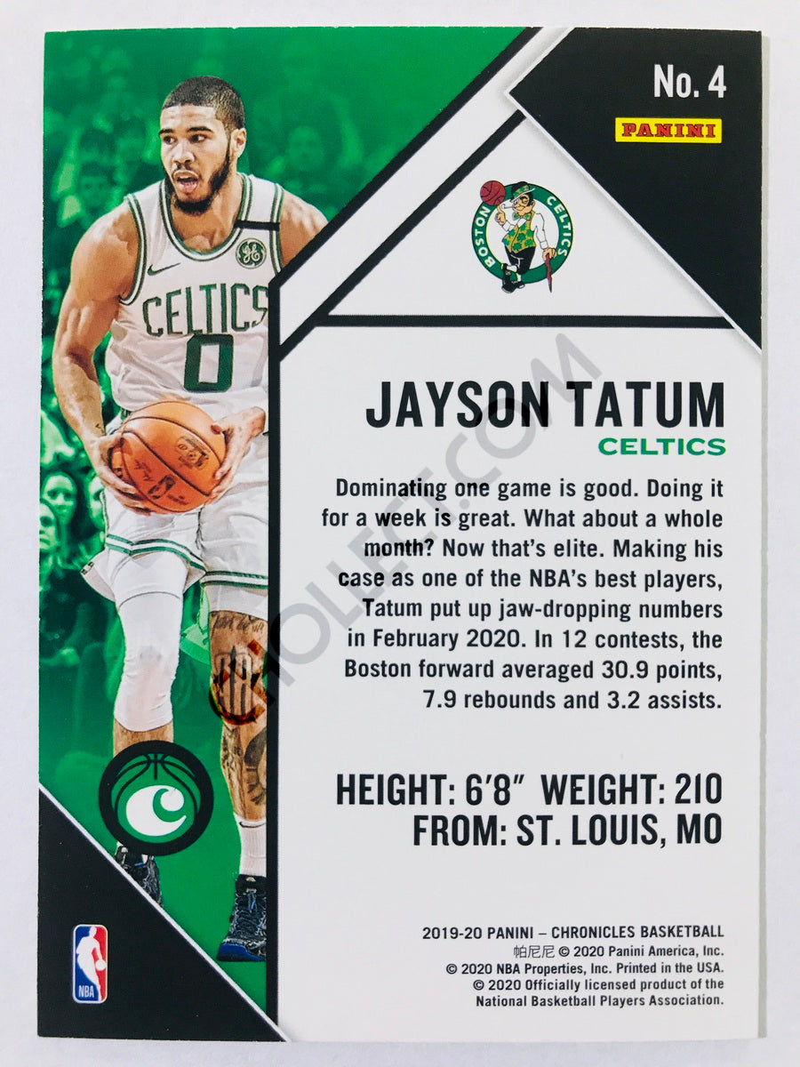 Jayson Tatum - Boston Celtics 2019-20 Panini Chronicles Chronicles Pink Parallel #4