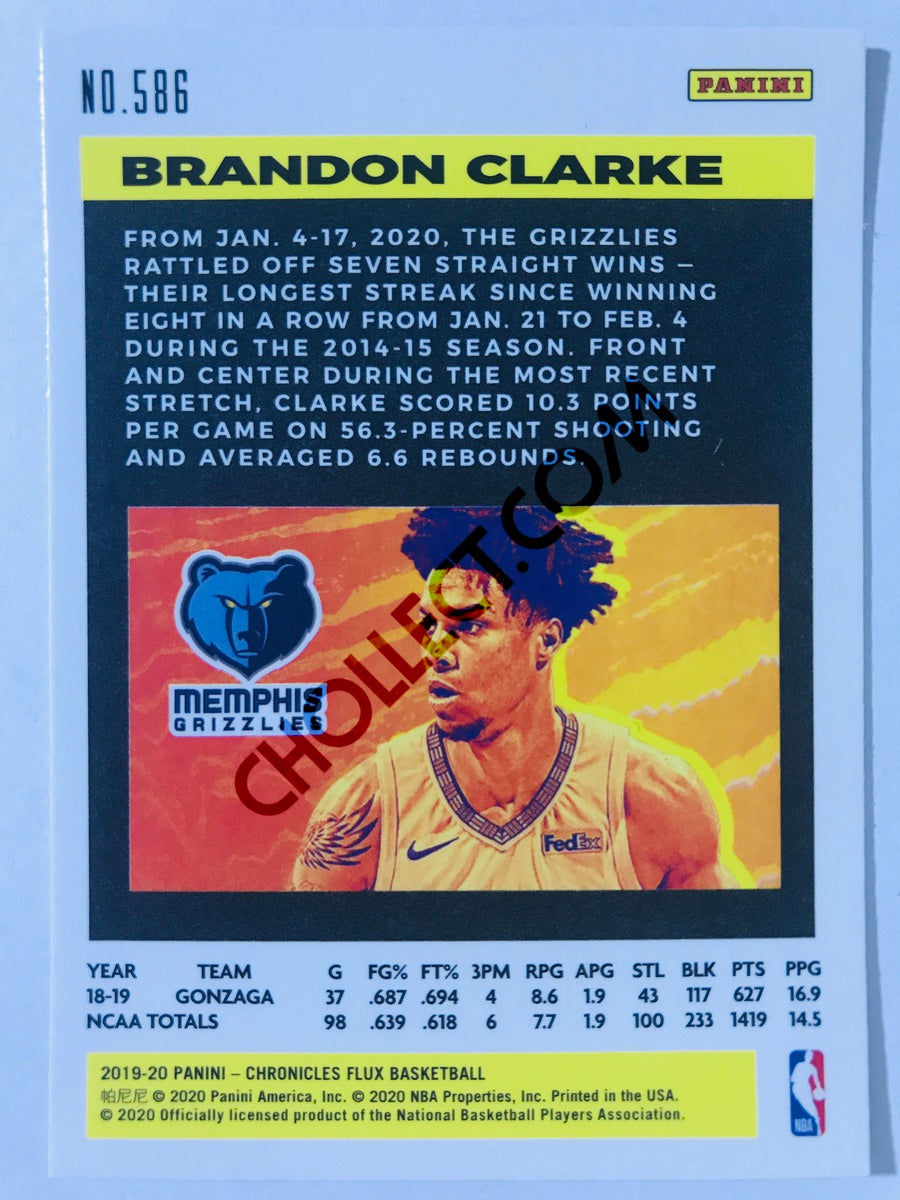Brandon Clarke - Memphis Grizzlies 2019-20 Panini Chronicles Flux RC Rookie #586