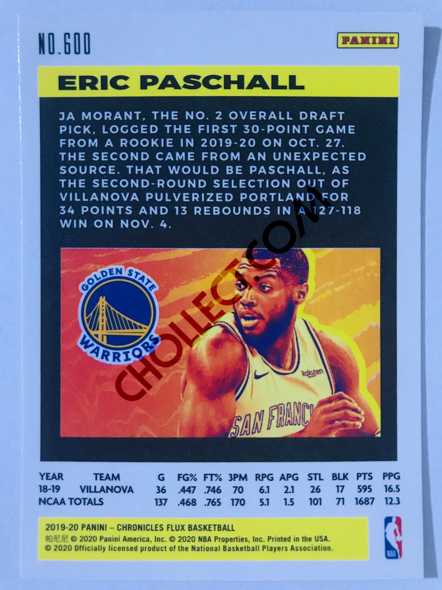 Eric Paschall - Golden State Warriors 2019-20 Panini Chronicles Flux RC Rookie #600