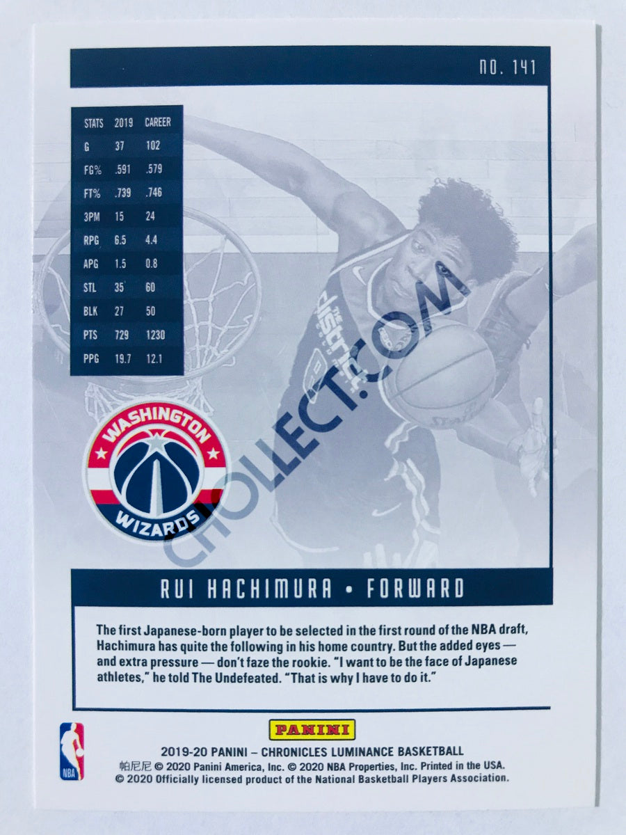 Rui Hachimura - Washington Wizards 2019-20 Panini Chronicles Luminance RC Rookie #141