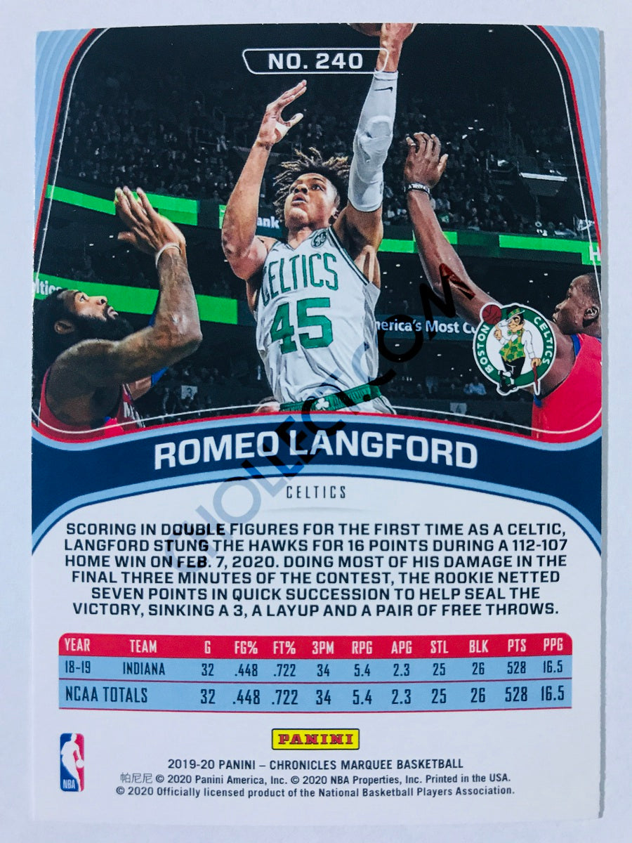Romeo Langford - Boston Celtics 2019-20 Panini Chronicles Marquee RC Rookie #240