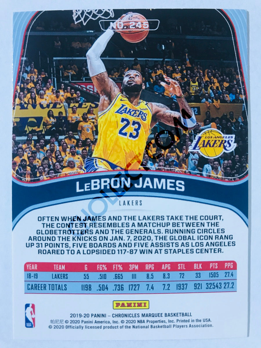 LeBron James - Los Angeles Lakers 2019-20 Panini Chronicles Marquee #245