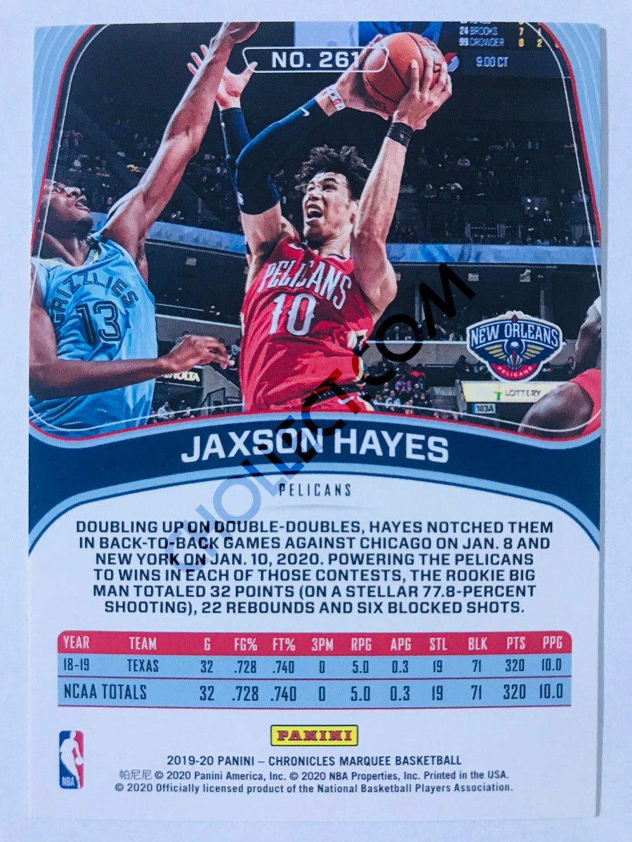 Jaxson Hayes - New Orleans Pelicans 2019-20 Panini Chronicles Marquee RC Rookie #261