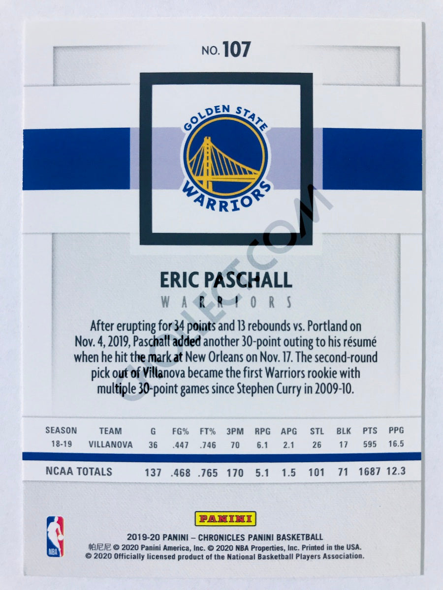 Eric Paschall - Golden State Warriors 2019-20 Panini Chronicles Panini RC Rookie #107