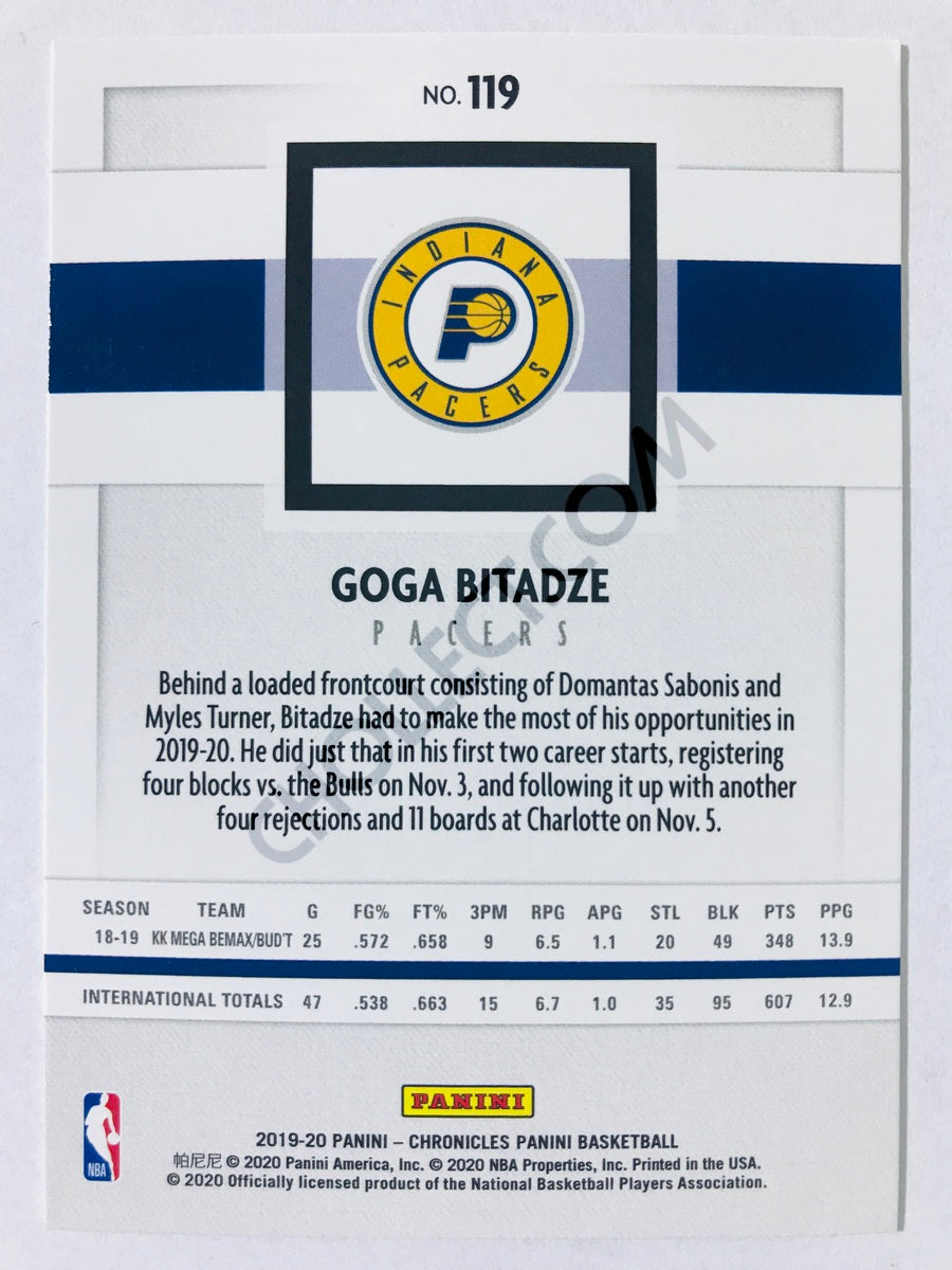 Goga Bitadze - Indiana Pacers 2019-20 Panini Chronicles Panini RC Rookie #119