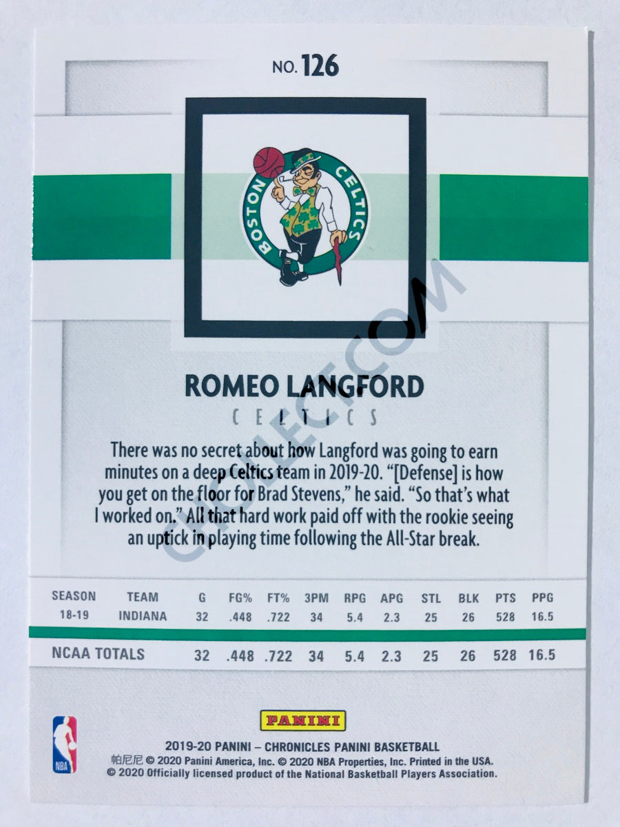 Romeo Langford - Boston Celtics 2019-20 Panini Chronicles Panini RC Rookie #126