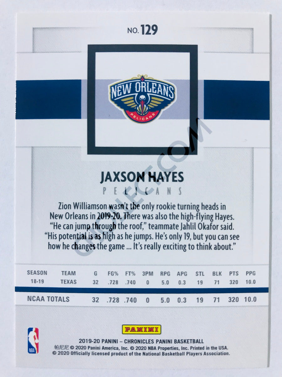 Jaxson Hayes - New Orleans Pelicans 2019-20 Panini Chronicles Panini RC Rookie #129