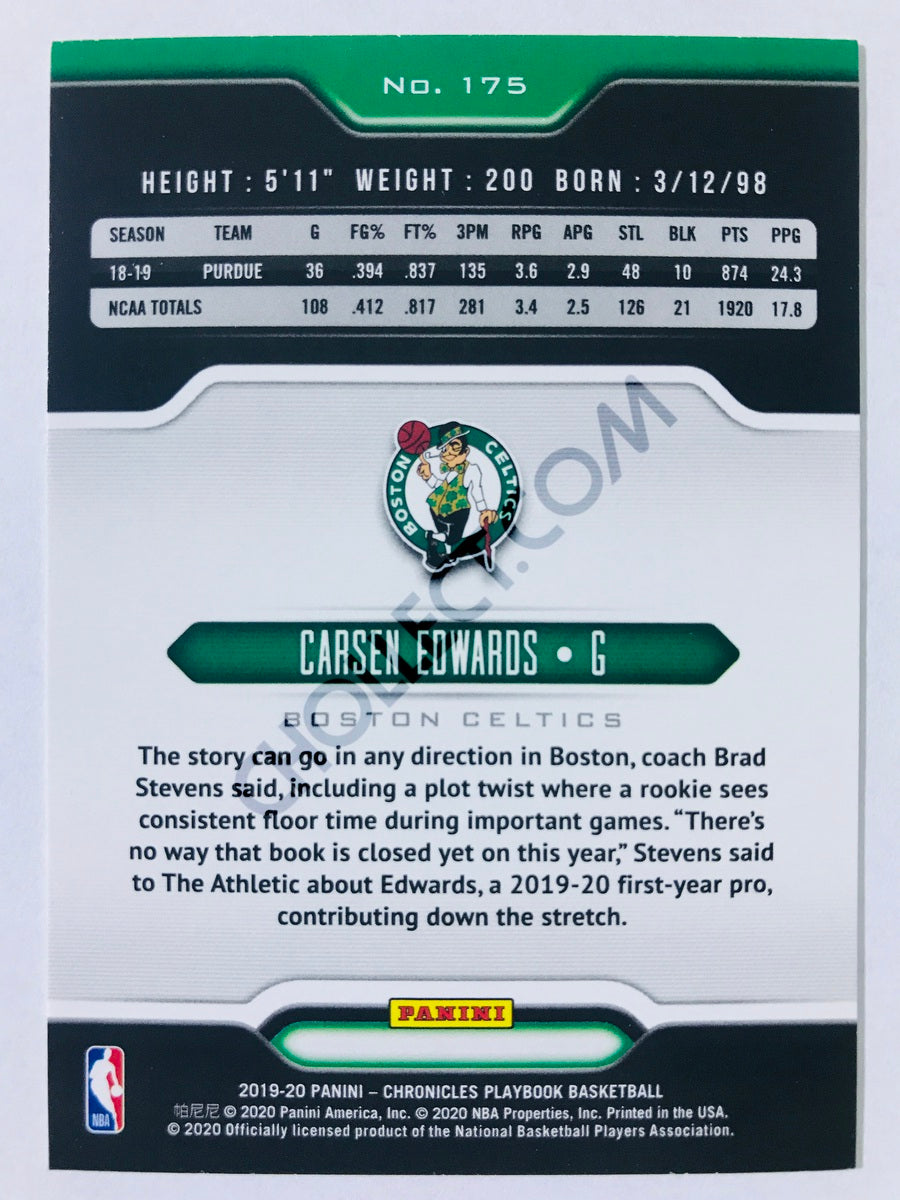 Carsen Edwards - Boston Celtics 2019-20 Panini Chronicles Playbook RC Rookie #175