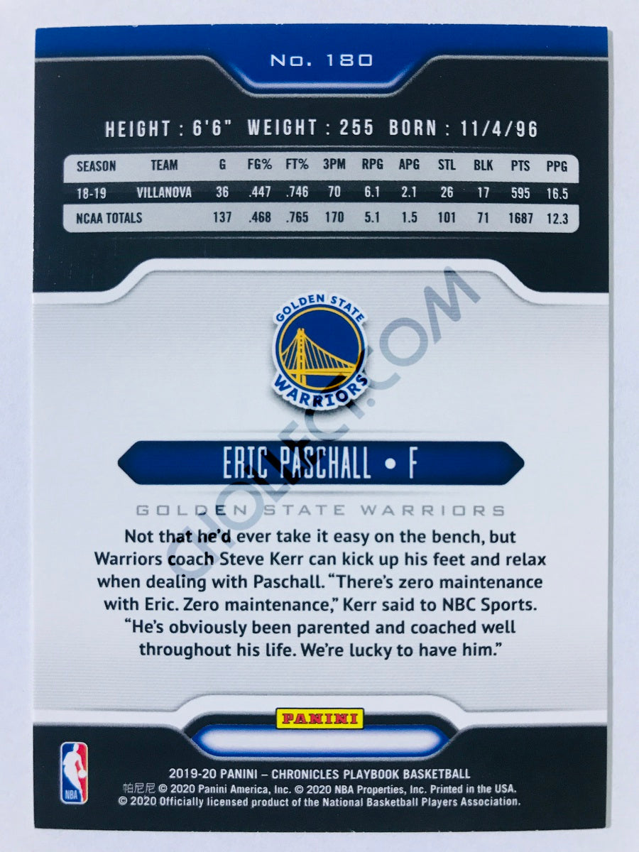 Eric Paschall - Golden State Warriors 2019-20 Panini Chronicles Playbook RC Rookie #180