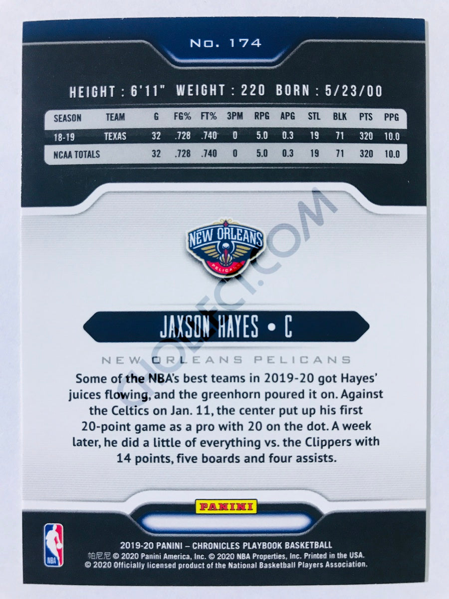 Jaxson Hayes - New Orleans Pelicans 2019-20 Panini Chronicles Playbook Pink Parallel RC Rookie #174
