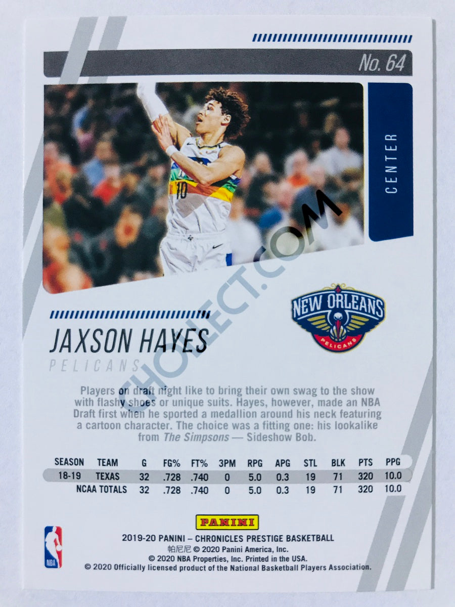 Jaxson Hayes - New Orleans Pelicans 2019-20 Panini Chronicles Prestige RC Rookie #64