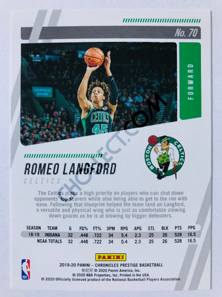 Romeo Langford - Boston Celtics 2019-20 Panini Chronicles Prestige RC Rookie #70