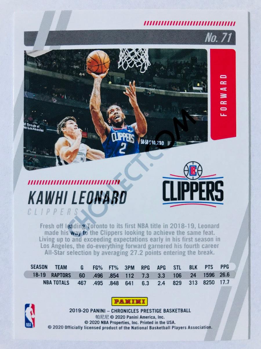 Kawhi Leonard - Los Angeles Clippers 2019-20 Panini Chronicles Prestige #71