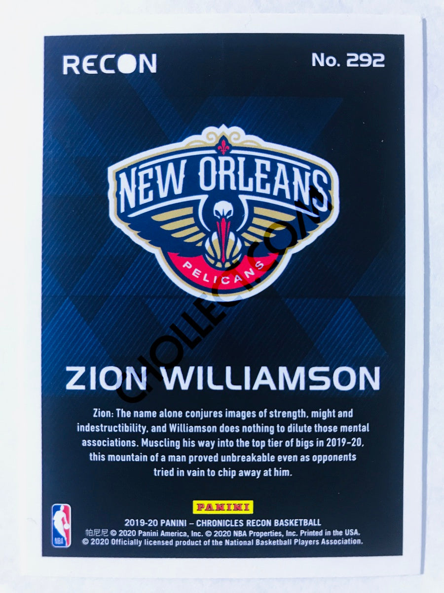 Zion Williamson - New Orleans Pelicans 2019-20 Panini Chronicles Recon RC Rookie #292