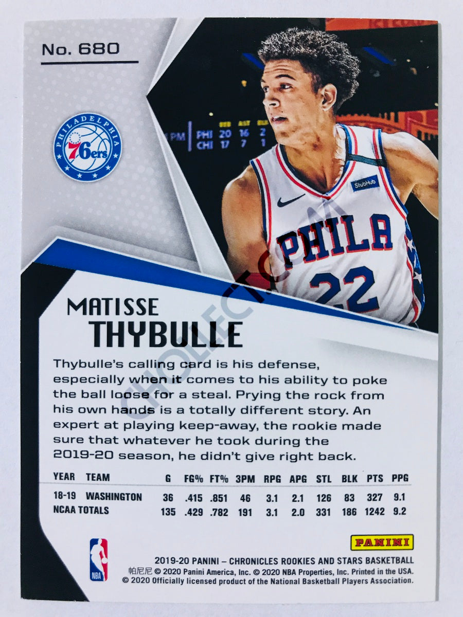 Matisse Thybulle - Philadelphia 76ers 2019-20 Panini Chronicles Rookies & Stars RC Rookie #680
