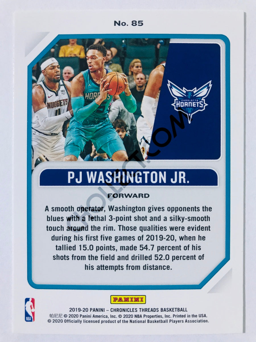 PJ Washington Jr. - Charlotte Hornets 2019-20 Panini Chronicles Threads Pink Parallel RC Rookie #85