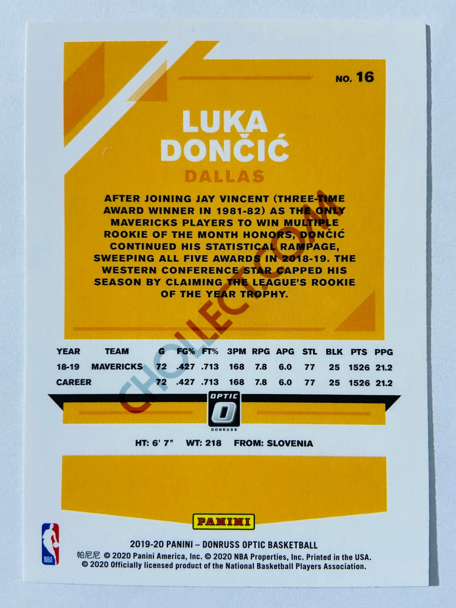 Luka Doncic - Dallas Mavericks 2019-20 Panini Donruss Optic #16