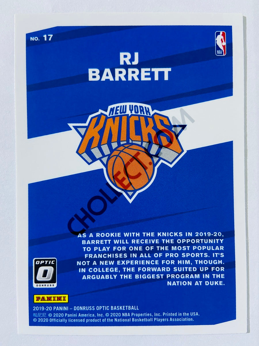 RJ Barrett - New York Knicks 2019-20 Panini Donruss Optic My House! Insert Rookie #17
