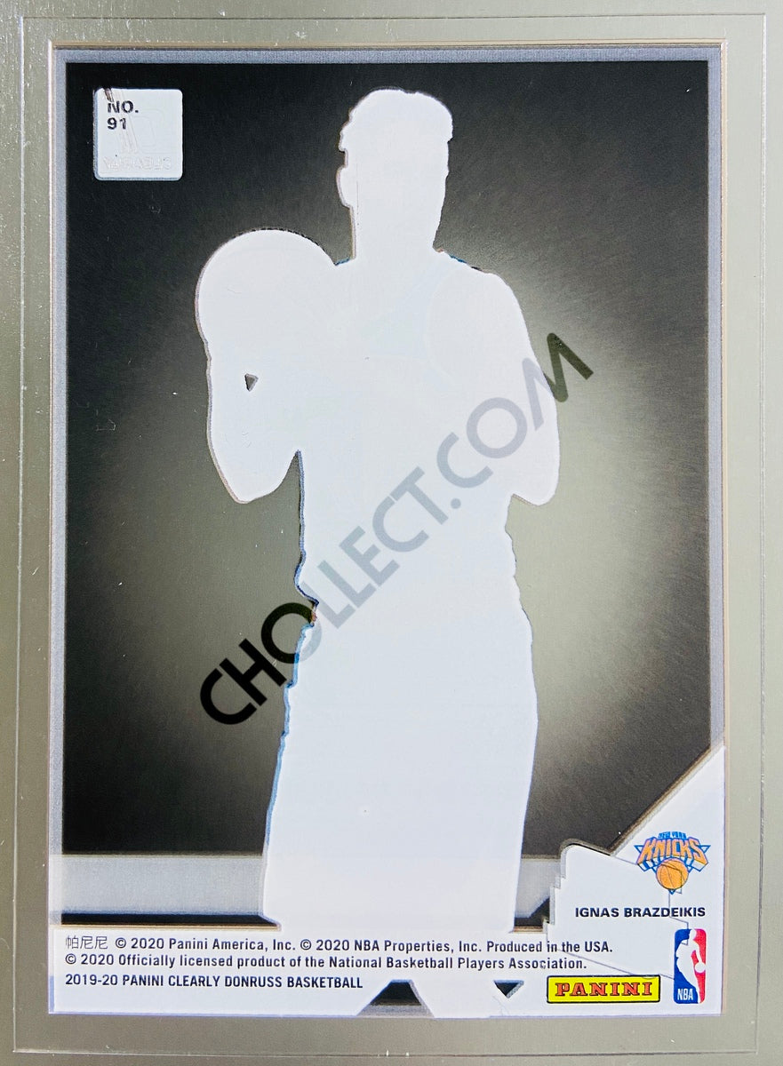 Ignas Brazdeikis - New York Knicks 2019-20 Panini Donruss Clearly Rated Rookie #91