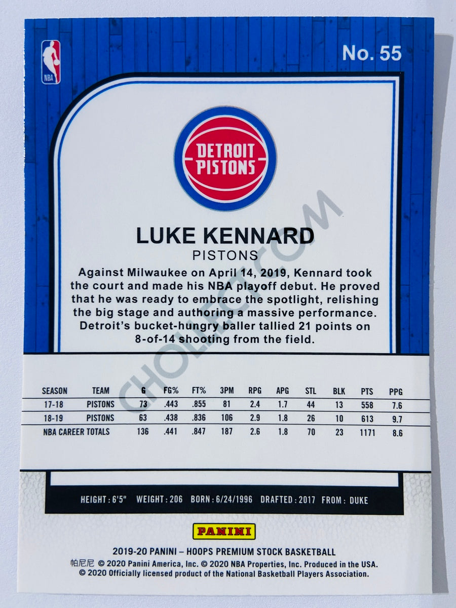 Luke Kennard - Detroit Pistons 2019-20 Panini Hoops Premium Stock #55