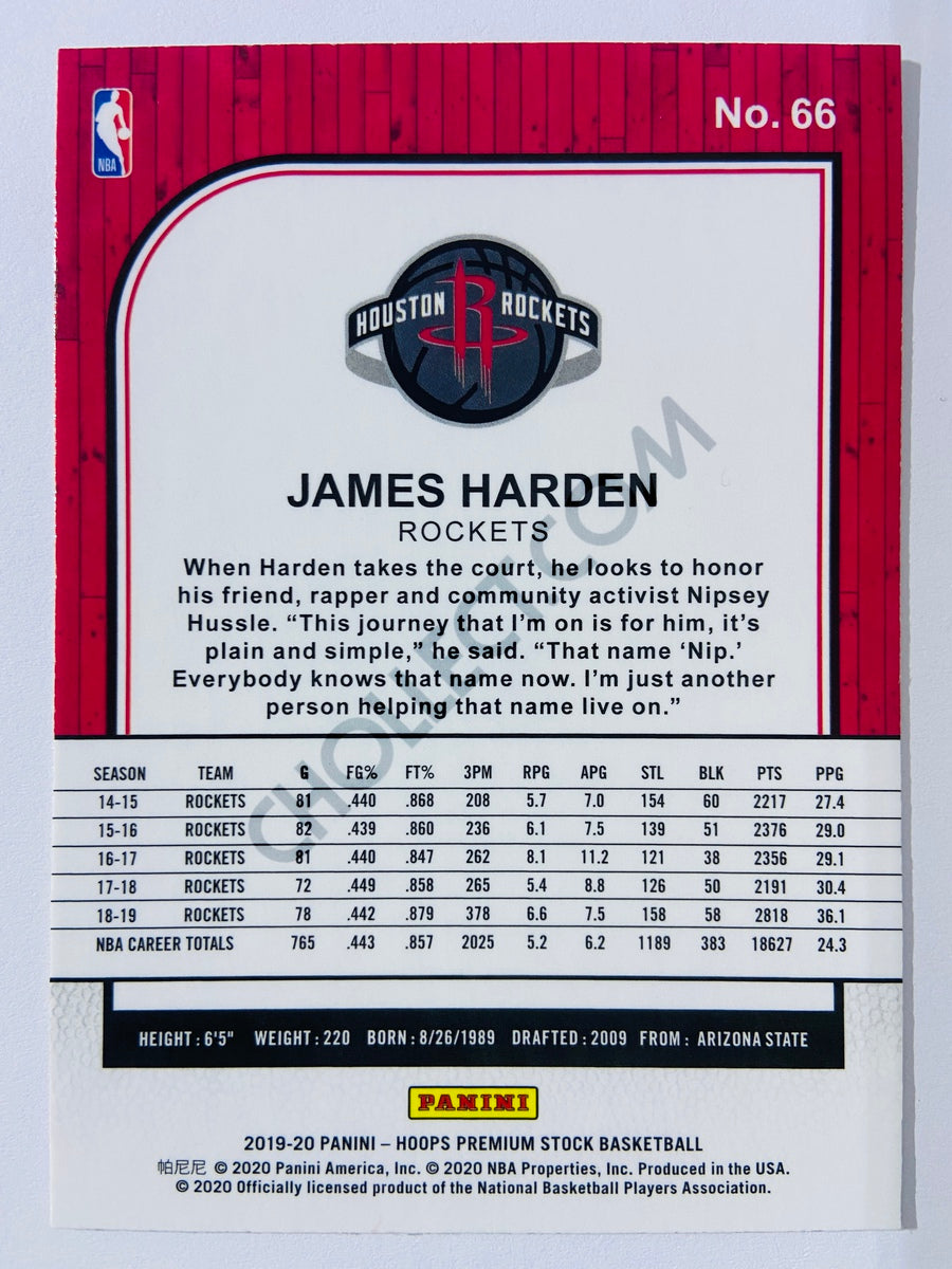 James Harden - Houston Rockets 2019-20 Panini Hoops Premium Stock #66