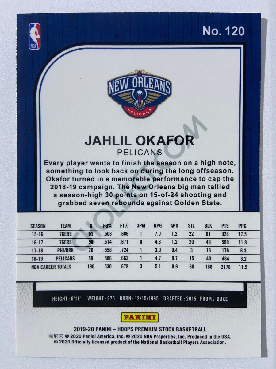Jahlil Okafor - New Orleans Pelicans 2019-20 Panini Hoops Premium Stock #120