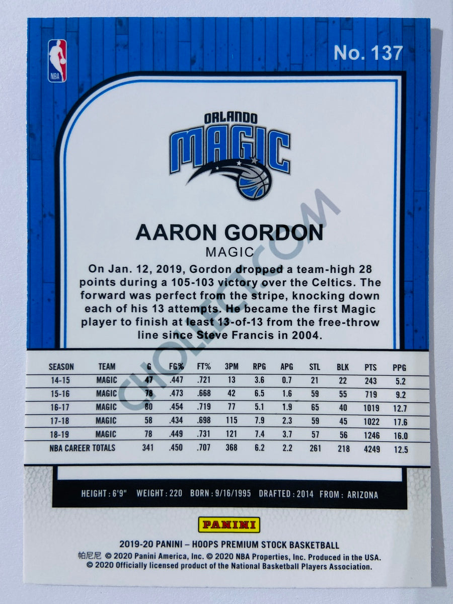 Aaron Gordon - Orlando Magic 2019-20 Panini Hoops Premium Stock #137