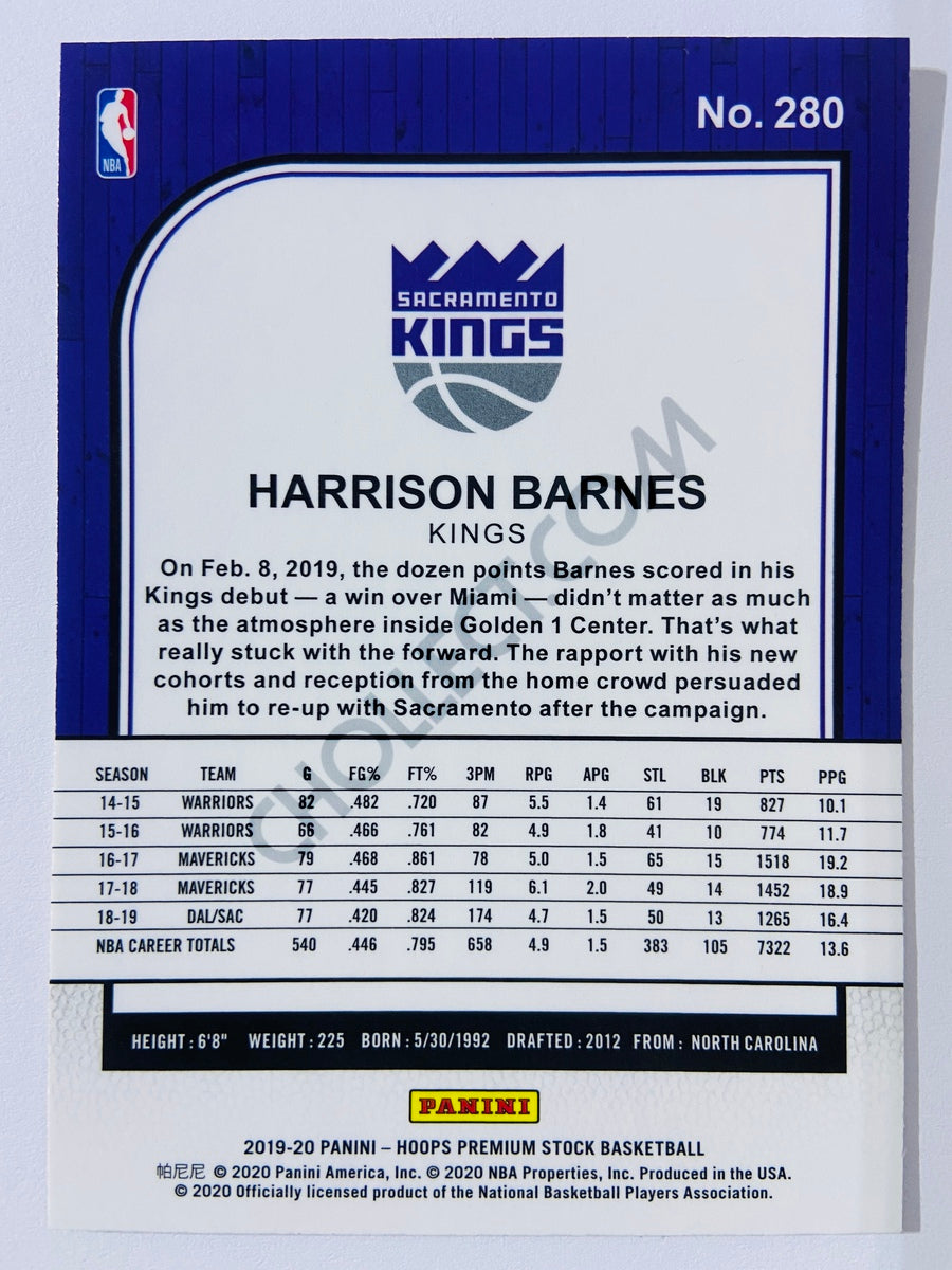 Harrison Barnes - Sacramento Kings 2019-20 Panini Hoops Premium Stock #280