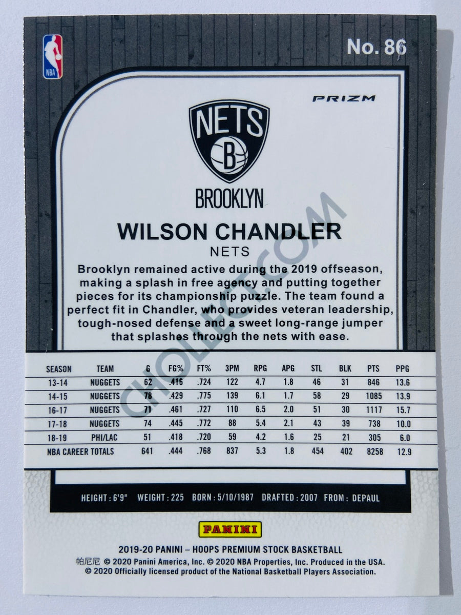 Wilson Chandler - Brooklyn Nets 2019-20 Panini Hoops Premium Stock Mojo Silver Parallel #86