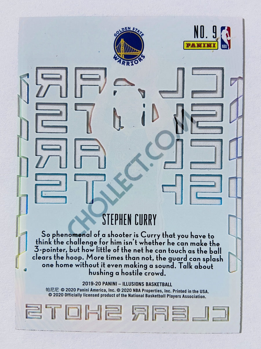 Stephen Curry - Golden State Warriors 2019-20 Panini Illusions Clear Shots Acetate #9